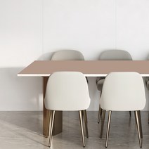 어나더 양면 가죽 방수 사각 식탁보, 60 x 80 cm, 코코아 + 그레이