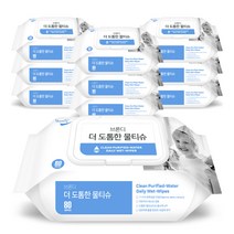 브론디 더 도톰한 물티슈 캡형, 10팩, 80매