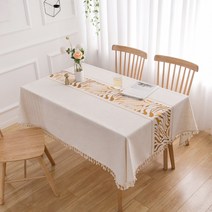 린넨아트러너 식탁보, TYPE4, 90 x 90 cm