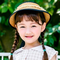 채니봉봉 여아용 센티오 밀짚 썬캡