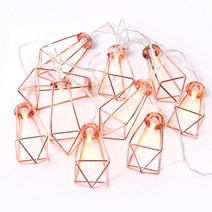 파티해 LED 10P 아이언 롱큐브 건전지 밧데리 전구, 웜노랑, 1개