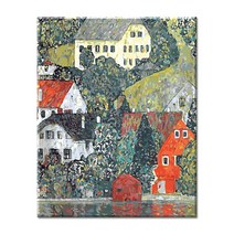 모모픽스페인팅 물감 3배 DIY 명화 그리기 액자 대형 75 x 60 cm, WP04  클림트 아터 호숫가의 교회