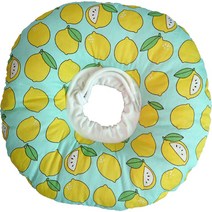 반려동물 패턴 쿠션 넥카라 레몬 M, 60g, 1개, 60g 1개