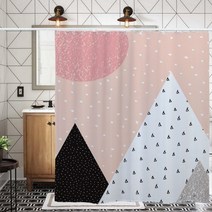 카리스 삼각 유니크 디자인 샤워커튼 A01 180 x 180 cm, 1개