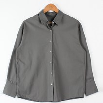 빼빼 여성용 커프스소매 카라넥 셔츠 남방