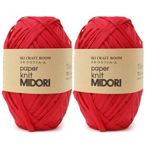 니뜨 미도리 뜨개실 40g, 103 레드, 2개