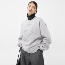 앤커버 세미서클 텍스트 스웨트셔츠