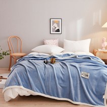 넛지앤밸류 이중 극세사 부드러운 벨벳감촉 심플 단색 담요