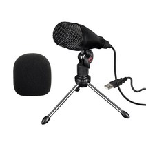 컴스 유선 단방향성 USB 콘덴서 마이크 세트, EP567