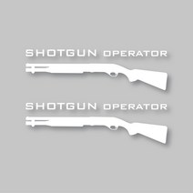 SHOTGUN SUV 데칼 스티커 중, 화이트, 2개