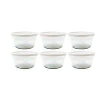 WECK 기본형 유리 저장병 290ml No.740 6p + PE뚜껑 밀크 6p 세트, 1세트