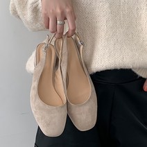 탑모델 쿠네오 스퀘어 미들 힐 슬링백 3.5cm