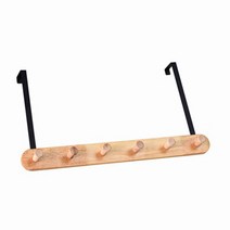 라운드 우드 도어 행거, 블랙 브라운, 1개