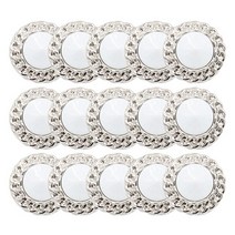 동대문단추왕 진주 보석 단추 체인콤비 21mm, 니켈, 15개