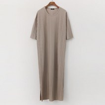 보리맘 찰스 플리츠 임산부 반팔 원피스 R269