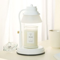 에인디 매직 타이머 캔들워머 + 소이캔들 레드로즈 370g + 할로겐전구 세트, 화이트(캔들워머)