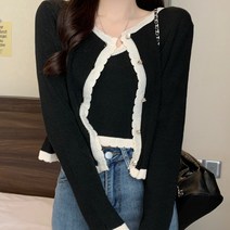 여성용 선빛 델루아 나시 가디건 투피스 세트