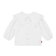 오즈키즈 여아용 화이트리프 블라우스