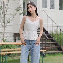 로미스토리 여성용 빅사이즈 브이넥 뷔스티에 블라우스