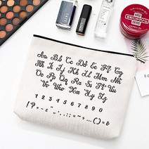 내 마음대로 꾸미는 알파벳 네모 린넨 파우치