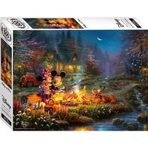 미키와 미니 캠프파이어 직소퍼즐, 혼합색상, 500피스