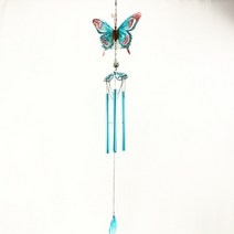 금속 현관 바람 홈데코 문종 나비, 블루