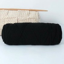 위튼 DIY 목도리 짜기 부드러운 뜨개실 2p, 블랙, 2개