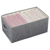 하늬통상 패브릭 칸막이 대형 9칸 의류 정리함, 그레이, 1개