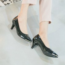 심플 에나멜 펌프스 힐 여성구두 SPA6605