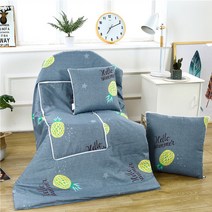 차박 캠핑 사무실 거실 쿠션 변신 이불, 05 파인애플