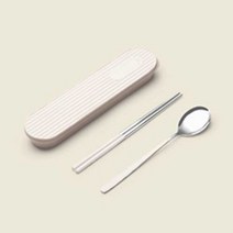 푸코 바네 커트러리 수저케이스 세트, 화이트, 젓가락 + 숟가락 + 수저케이스