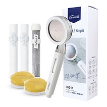 듀벨 와이즈아이 비타민 샤워기 화이트 + 레몬향 필터 2p + 세디필터 2p + 카본필터 세트, 1세트