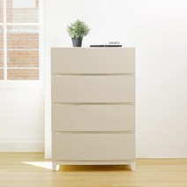라이피스트 플라스틱 와이드 서랍장 4단, 샌드베이지, 1개
