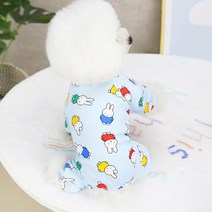 딩동펫 강아지옷 크레용 아기자기 올인원, 블루