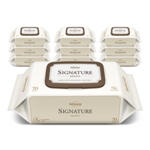 베베숲 시그니처 브라운 물티슈 캡형, 70매, 10개