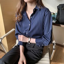 포플러앤씨 바리첼 줄지 블라우스