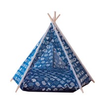 루비코코 반려동물 인디언 텐트, LM 린넨