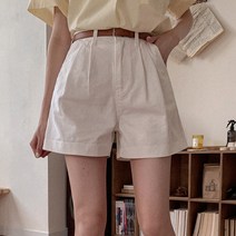 큐니걸스 여성용 155Line 낫투헤비 투핀턱 코튼 쇼츠