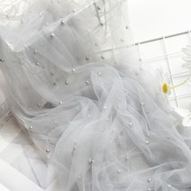 스토어91 촬영용 메쉬 투명 진주 데코 배경천 150 x 200 cm, 그레이, 1개