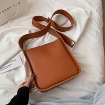 파라다이소 온도 볼드 스트랩 심플 레더 미니 크로스백