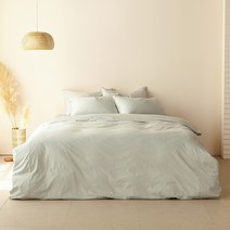 라뽐므 아띠끄 면 40수 트윌 이불커버, 스톤민트