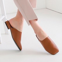 릴렉티브 여성용 심플 가죽 슬리퍼 6