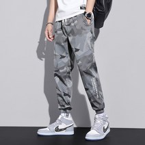 남성용 DM 카모 타이포 조거 팬츠