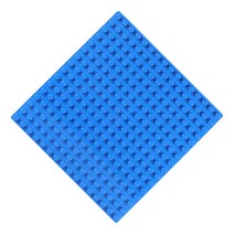 토이다락방 레고 튜블로 호환 블럭 놀이판 16x16칸 25.5x25.5cm, 파랑