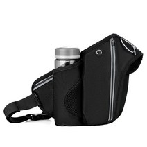 야외 러닝 스포츠 다기능 크로스 바디 벨트 힙색, 블랙