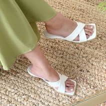 첫걸음 여성용 플레타니 골드 뮬 슬리퍼 8cm