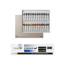 신한화구 유화 물감 20ml + 톰보 모노J 4B 12p, 24색