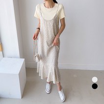 세컨그라운드 여성용 플라워 뷔스티에 원피스