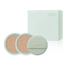 라네즈 네오 쿠션 매트 리필 15g x 2p + 퍼프 세트, 21N(쿠션), 1세트