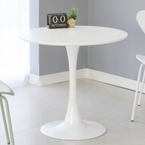 더조아 원형 유니 테이블 800mm, 화이트